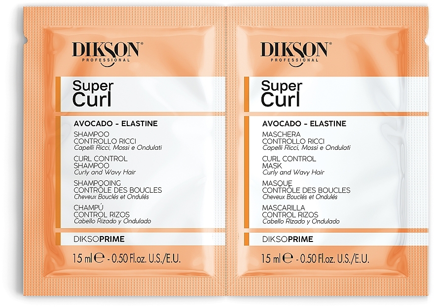 GESCHENK! Haarpflegeset - Dikson Super Curl (Haarshampoo 15ml + Haarmaske 15ml)  — Bild N1