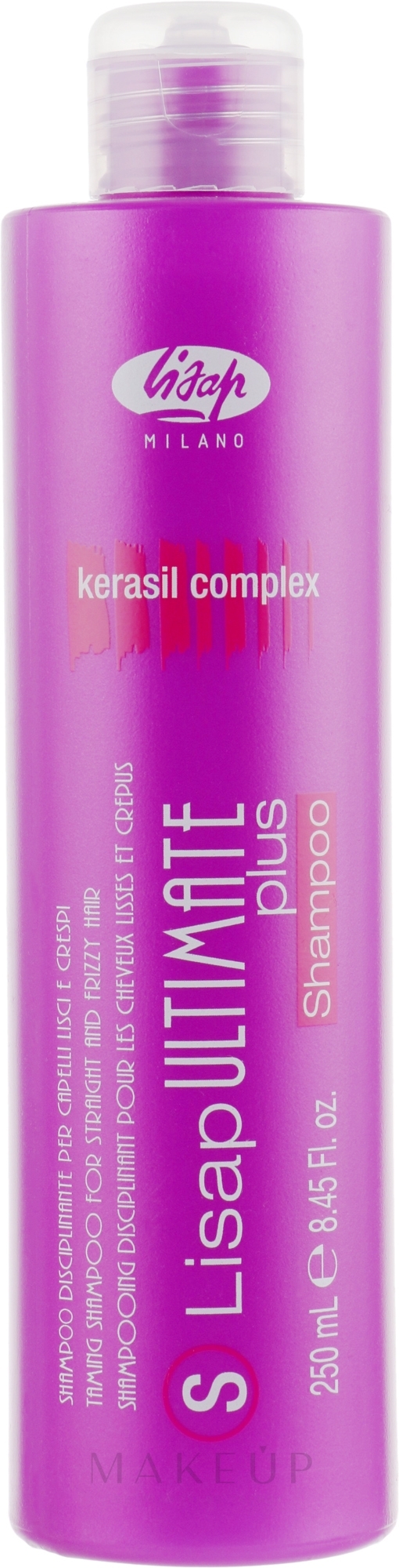 Glättendes Shampoo für glattes und lockiges Haar - Lisap Milano Ultimate Plus Taming Shampoo — Bild 250 ml