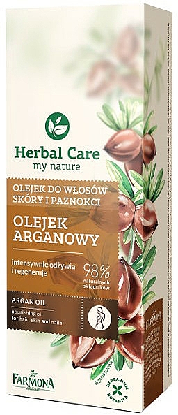 Pflegendes Öl für Haar und Körper - Farmona Herbal Care Nourishing Argan Oil — Bild N1