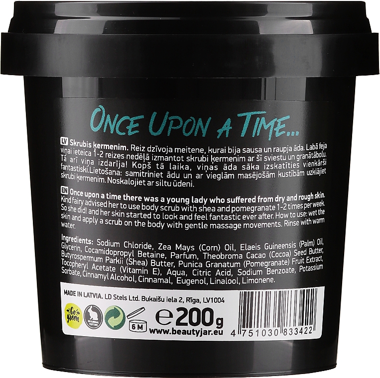 Körperpeeling Sheabutter und Granatapfelextrakt - Beauty Jar Once Upon A Time Limited Edition Body Scrub — Bild N2