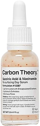 Serum mit Bernsteinsäure und Niacinamid für das Gesicht - Carbon Theory Succinic Acid & Niacinamide Serum — Bild N1