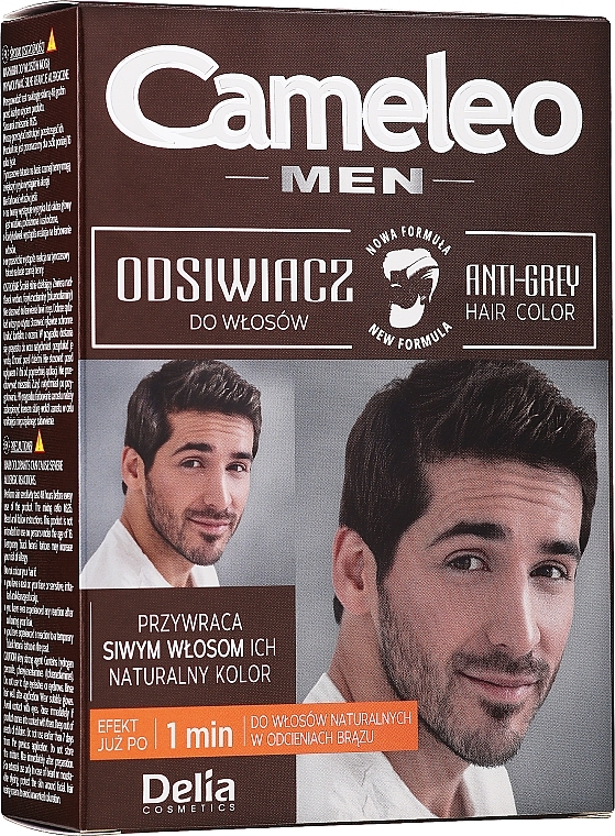 Anti-Grau Haarfarbe für Männer grau - Delia Cameleo Men Anti Grey Hair Color — Bild N1