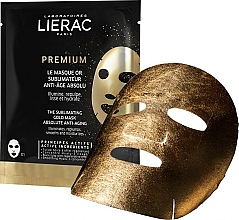 Tuchmaske für das Gesicht mit Goldpartikeln - Lierac Premium The Sublimating Gold Mask — Bild N1