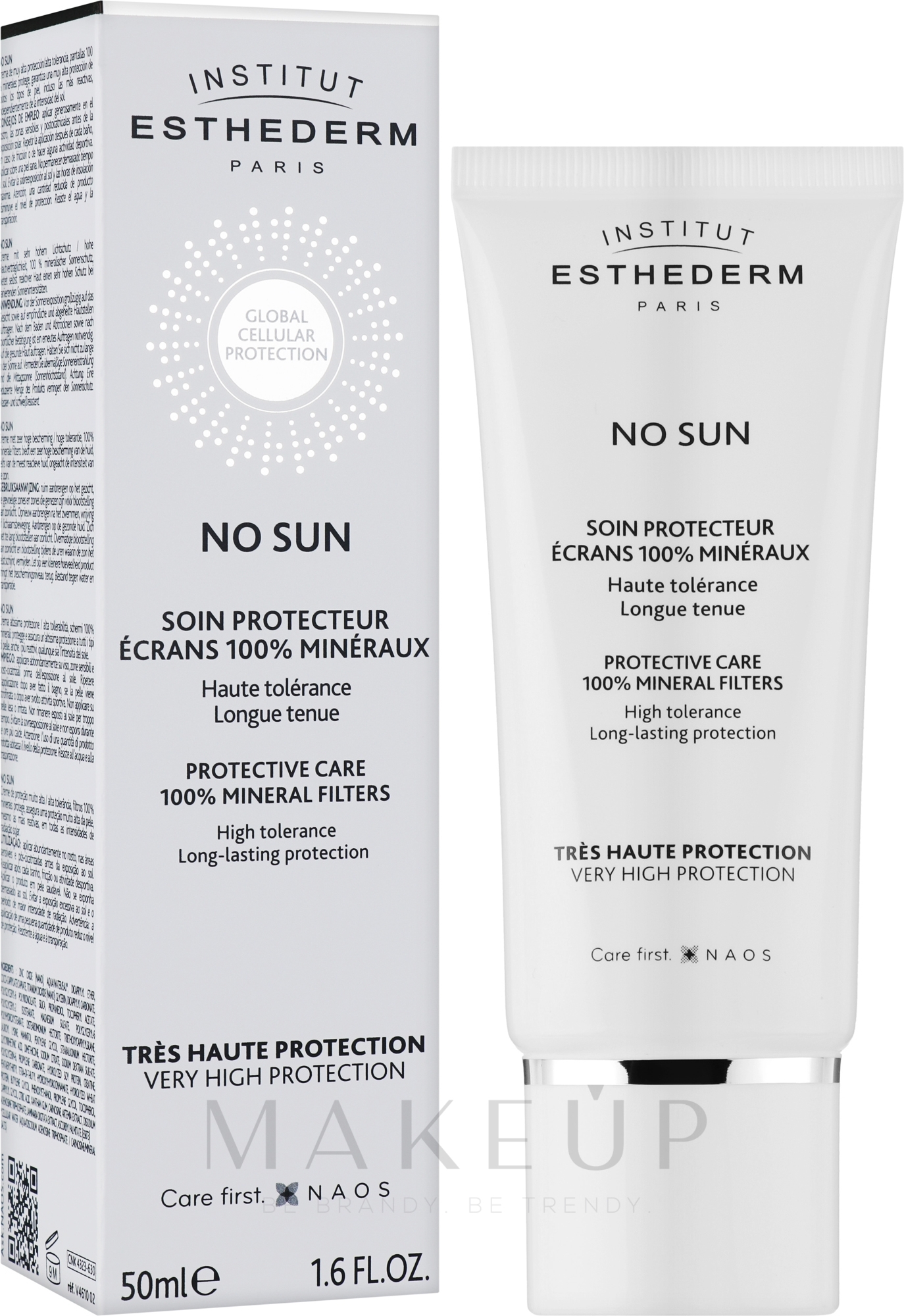 100 % mineralische Schutzcreme für Gesicht und Körper mit hohem UV-Schutz - Institut Esthederm No Sun 100% Mineral Screen Protective Care — Bild 50 ml