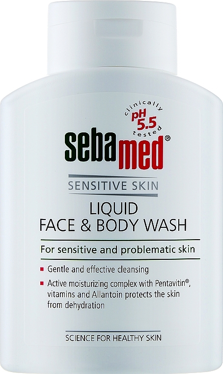 Gesichts- und Körperreinigungslotion für empfindliche Haut mit Olive - Sebamed Liquid Face and Body Wash — Bild N7