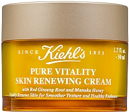 Düfte, Parfümerie und Kosmetik Feuchtigkeitsspendende und regenerierende Gesichtscreme mit roter Ginsengwurzel und Manuka-Honig - Kiehl's Pure Vitality Skin Renewing Cream