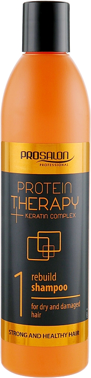 Regenerierendes Shampoo für trockenes und strapaziertes Haar mit Keratin - Prosalon Protein Therapy + Keratin Complex Rebuild Shampoo