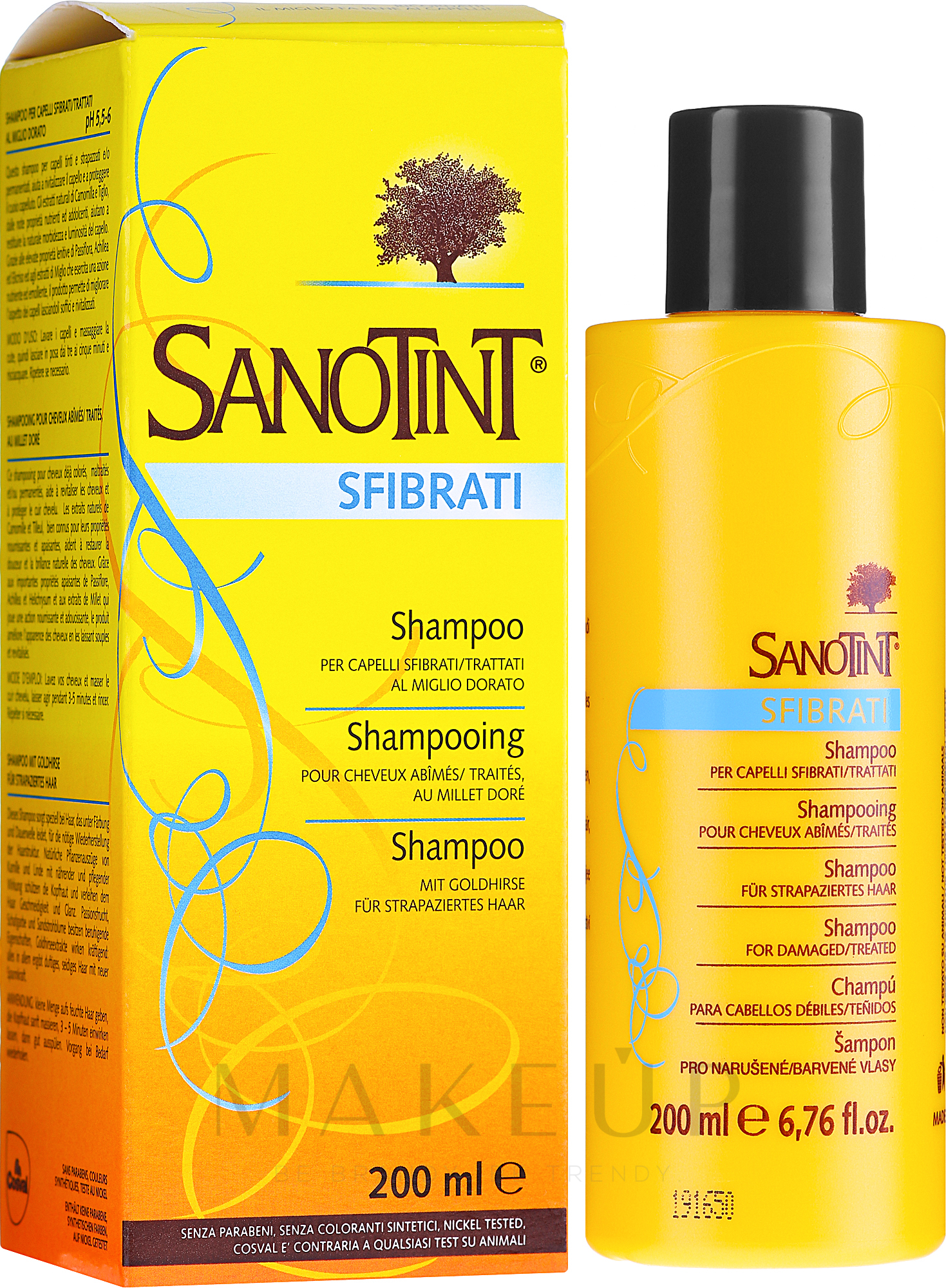 Shampoo mit Goldhirse für strapaziertes Haar - SanoTint — Bild 200 ml
