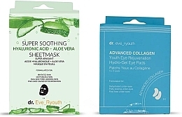 Düfte, Parfümerie und Kosmetik Gesichtspflegeset - Dr. Eve_Ryouth Super Soothing + Advanced Collagen (Gesichtsmaske 3 St. + Augenpatches 5 St.)
