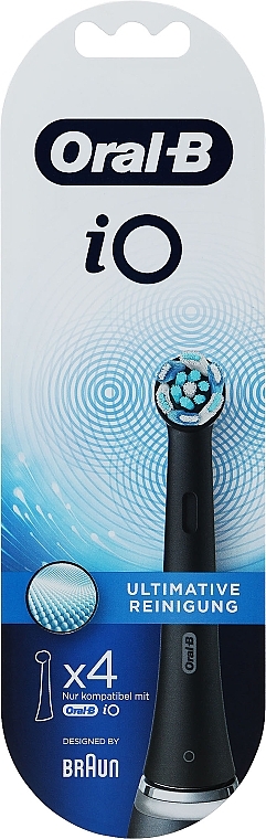 Austauschbare Zahnbürstenköpfe für elektrische Zahnbürste schwarz 4 St. - Oral-B iO Ultimate Clean — Bild N2