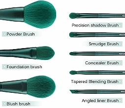 Make-up Pinselset 8 St. - Eigshow Beauty Jade Green Brush Kit With Bag — Bild N4