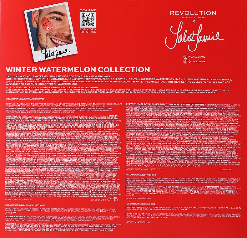 Gesichtspflegeset - Revolution Skincare Jake-Jamie Winter Watermelon Colection  — Bild N2