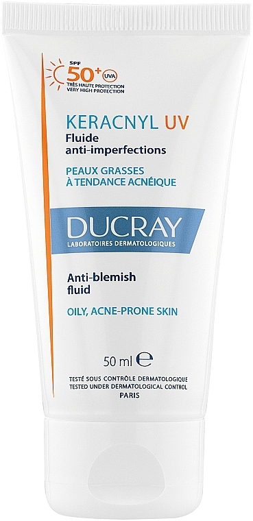 Sonnenschutzfluid für das Gesicht - Ducray Keracnyl UV Anti Blemish Fluid SPF50+ — Bild N1