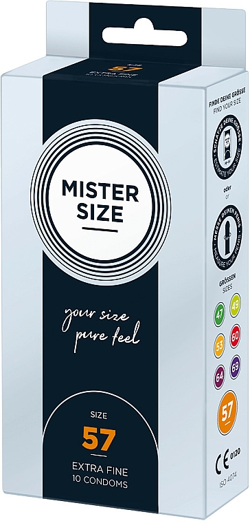 Kondome aus Latex Größe 57 10 St. - Mister Size Extra Fine Condoms — Bild N2