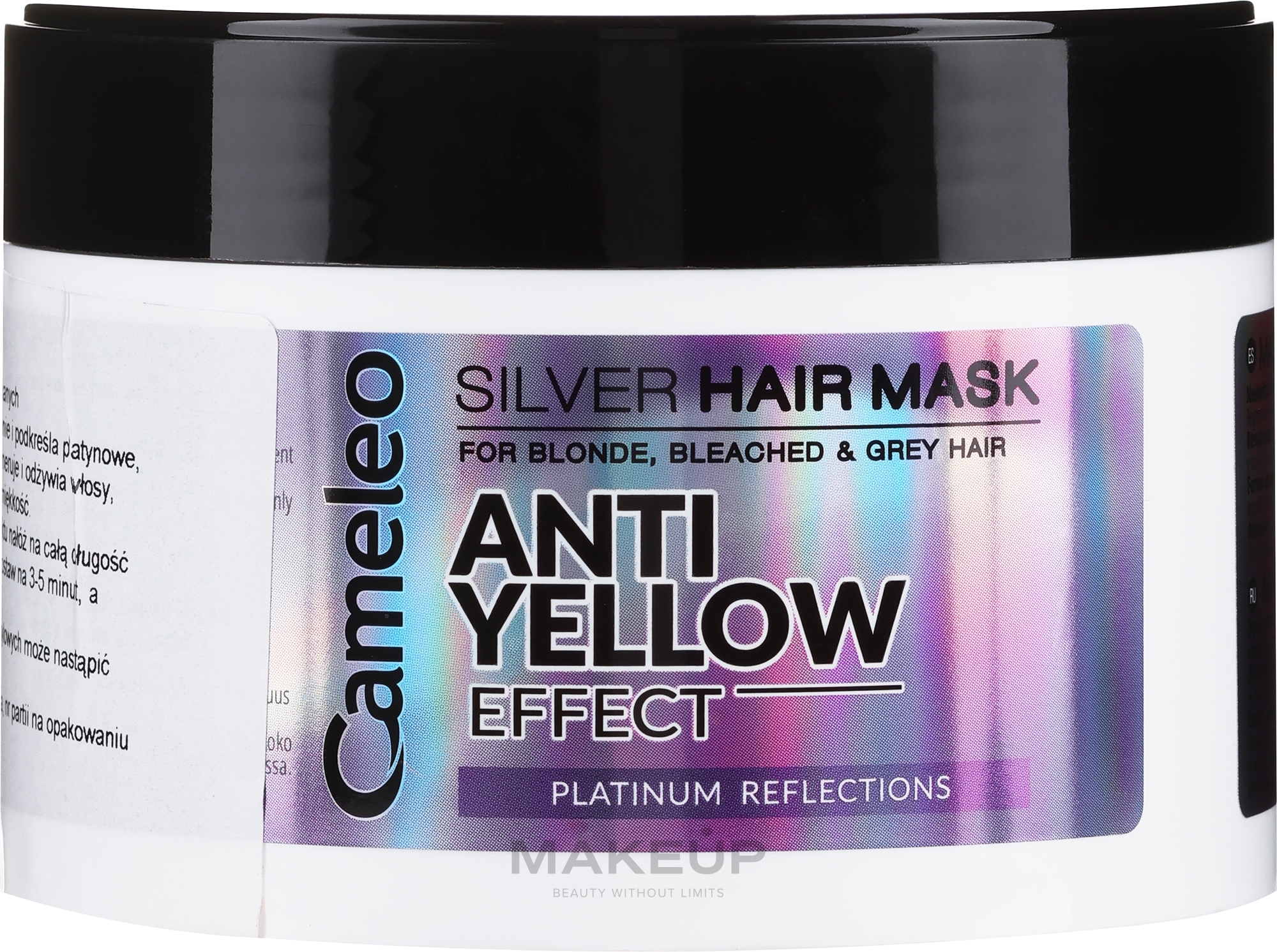 Regenerierende Haarmaske gegen Gelbstich für blondes, gebleichtes und graues Haar - Delia Cameleo Silver Hair Mask — Bild 200 ml