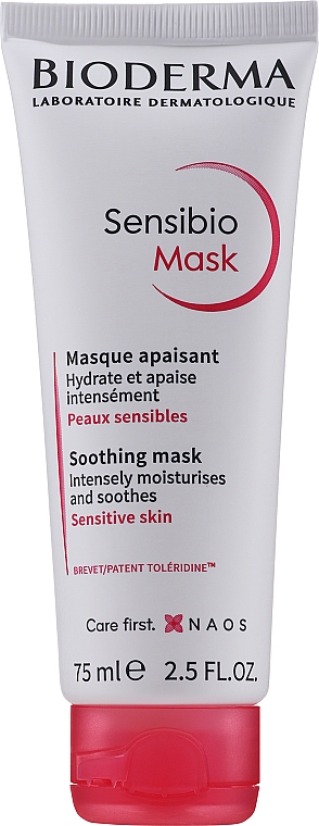Beruhigende und feuchtigkeitsspendende Maske für empfindliche und überempfindliche Haut - Bioderma Sensibio Mask Soothing Mask — Bild N1