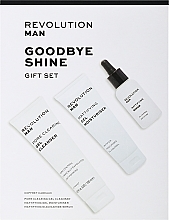 Gesichtspflegeset - Revolution Skincare Man Goodbye Shine Gift Set (Gesichtsserum 30ml + Reinigungsgel 150ml + Gesichtsgel 75ml) — Bild N1
