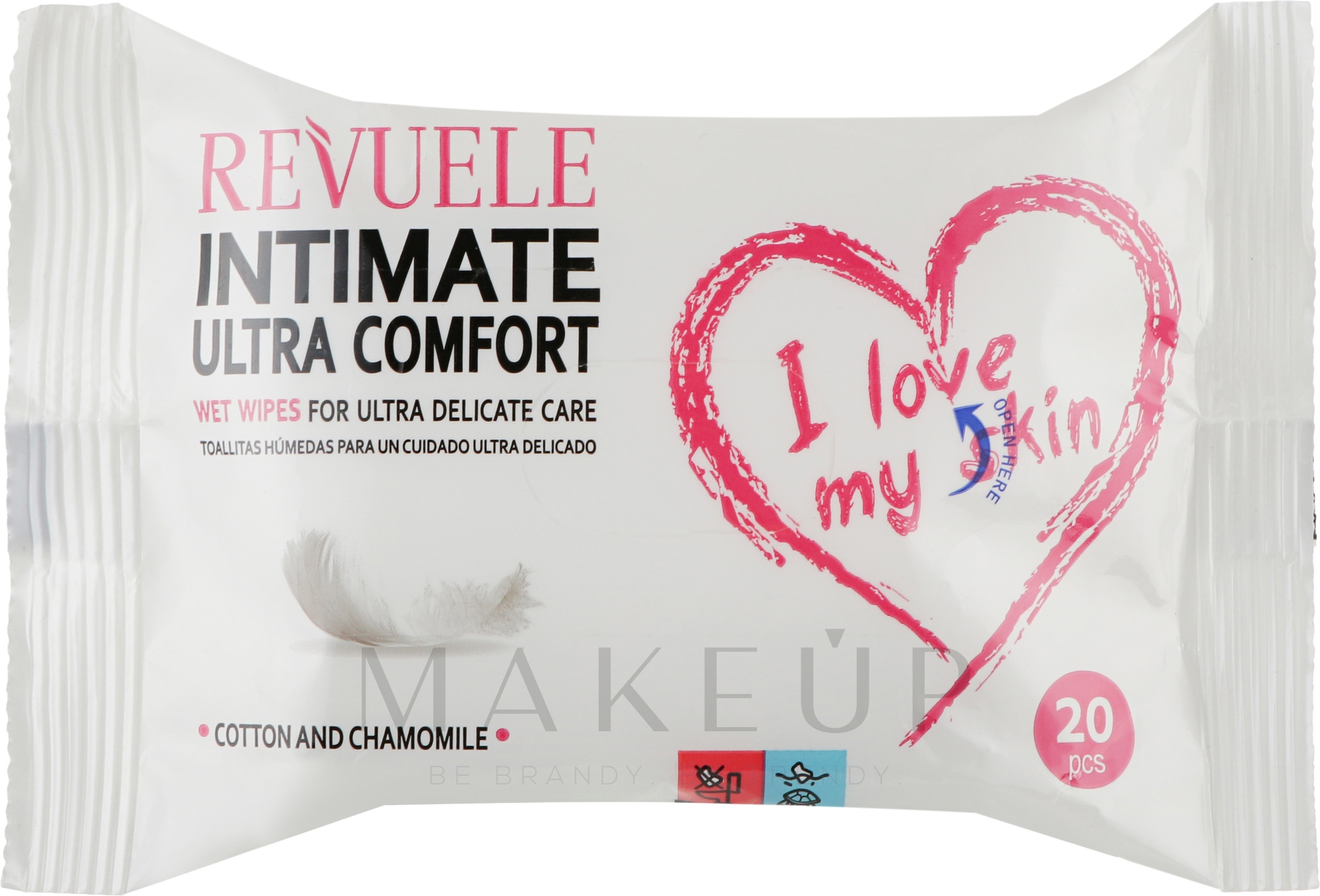Feuchttücher für die Intimhygiene 20 St. - Revuele Intimate I Love My Skin Ultra-Comfort Wet Wipes — Bild 20 St.