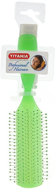 Massagebürste für das Haar 9 Reihen grün - Titania — Bild N1