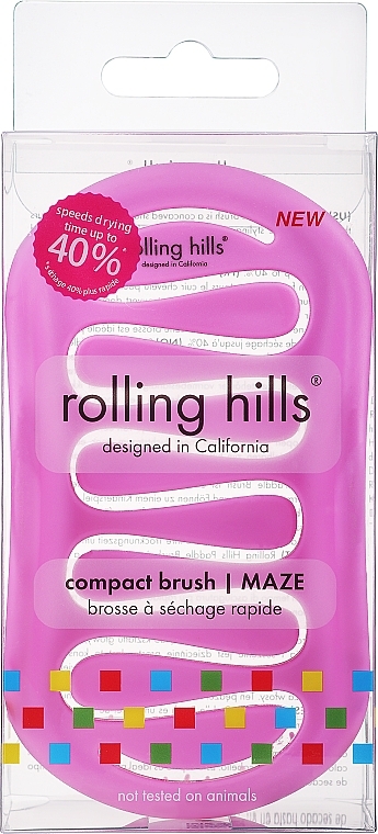 Kompakte Bürste für schnelles Trocknen der Haare rosa - Rolling Hills Compact Brush Maze — Bild N1