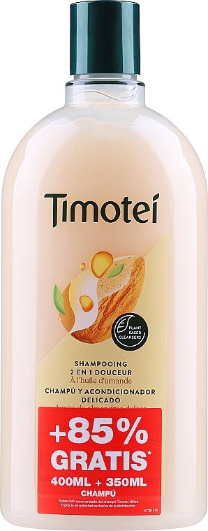 2in1 Haarshampoo mit süßem Mandelöl - Timotei Sweet Almond Oil Shampoo — Bild N1
