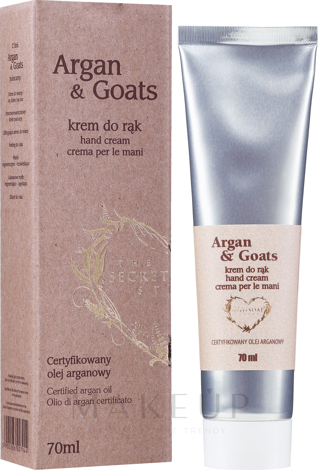 Handcreme mit Argan und Ziegenmilch - Soap&Friends Argan & Goats Hand Cream — Bild 70 ml