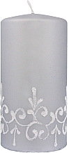 Düfte, Parfümerie und Kosmetik Dekorative Stumpenkerze Tiffany 7x14 cm silber - Artman Tiffany Candle