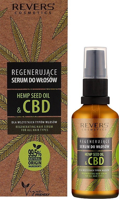 Regenerierendes Haarserum mit natürlichem Hanföl und CBD - Revers Regenerating Serum With Natural Hemp Oil With CBD — Bild N2