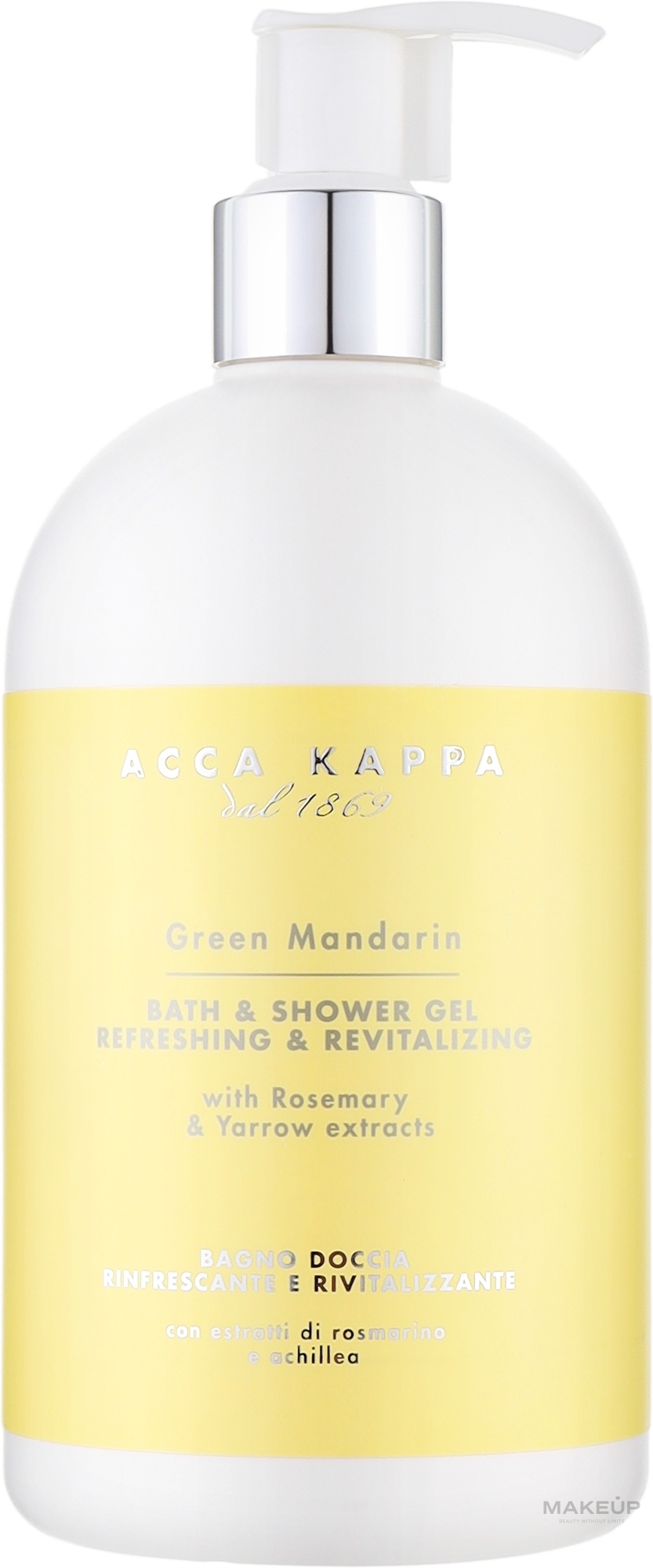 Duschgel - Acca Kappa Green Mandarin Bath Foam & Shower Gel — Bild 500 ml