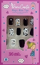 Selbstklebende Nägel für Kinder 912 Kuh 24 St. - Deni Carte Magic Miss Tips  — Bild N1