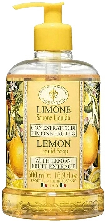 Flüssigseife Zitrone - Saponificio Artigianale Fiorentino Lemon Liquid Soap — Bild N1