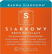 Mattierende Gesichtscreme mit Schwefel - Barwa Siarkowa Cream  — Bild N1