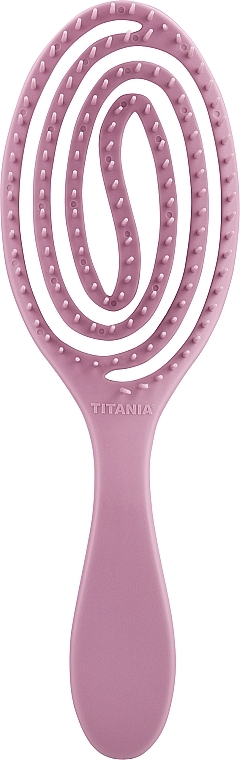 Massage-Haarbürste Flexi oval 24 cm lila - Titania — Bild N1