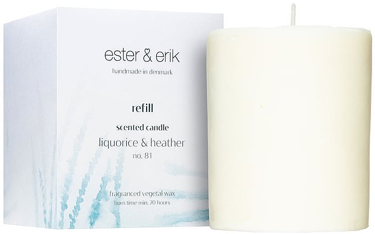 Duftkerze Lakritze und Heidekraut - Ester & Erik Scented Candle Refill Liquorice & Heather № 81 (Refill)  — Bild N1