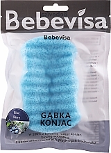 Peelingschwamm für Gesicht und Körper mit Konjak-Wurzel und Heidelbeere - Bebevisa Konjac Sponge — Bild N1