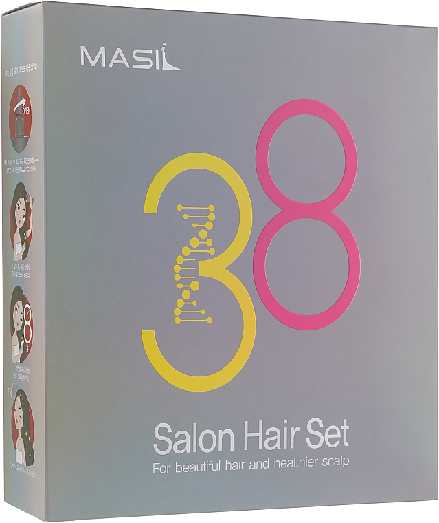 Set - Masil 8 Seconds Salon Hair Set (mask/200ml + mask/8ml + shm/300ml + shm/8ml ) — Bild N1