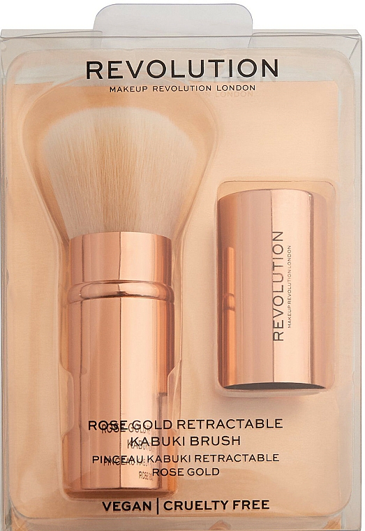 Kabuki Pinsel - Makeup Revolution Rose Gold Retractable Kabuki Brush — Bild N1