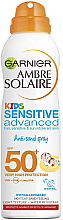 Anti-Sand Sonnenschutz-Trockenspray für Kinder SPF 50+ - Garnier Ambre Solaire Kids Sensitive Anti-Sand Sun Cream Spray SPF50+ — Bild N1