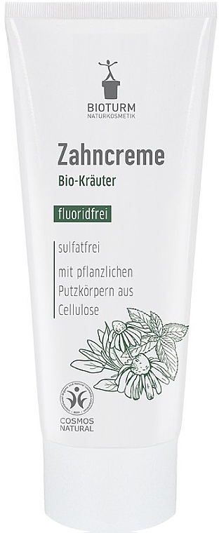 Natürliche Zahnpasta ohne Fluorid - Bioturm Organic Herbal Toothpaste Fluoride Free — Bild N1