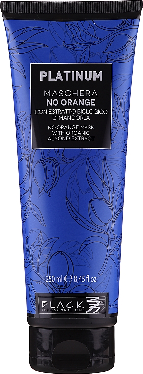Anti-Orangestich Haarmaske mit Bio Mandelextrakt - Black Professional Line Platinum No Orange Mask With Organic Almond Extract — Bild N1