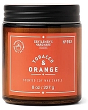 Düfte, Parfümerie und Kosmetik Duftkerze im Glas - Gentleme's Hardware Scented Soy Wax Glass Candle 592 Tobacco & Orange