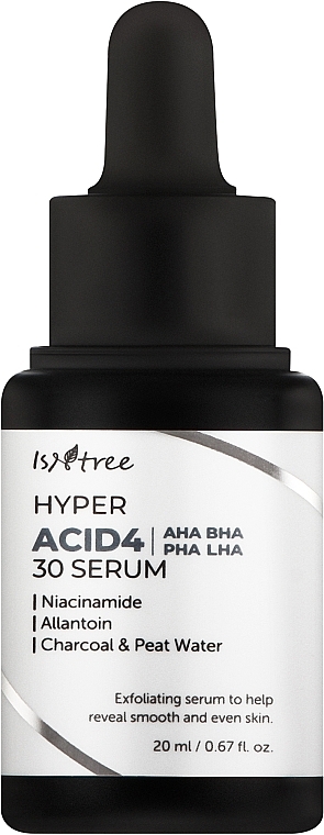  Peelingserum für das Gesicht auf Säurebasis - IsNtree Hyper Acid 4 AHA BHA PHA LHA 30 Serum — Bild N1