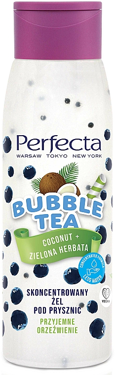 Feuchtigkeitsspendendes und erfrischendes Duschgel mit Kokosöl und Grüntee-Extrakt - Perfecta Bubble Tea — Bild N1