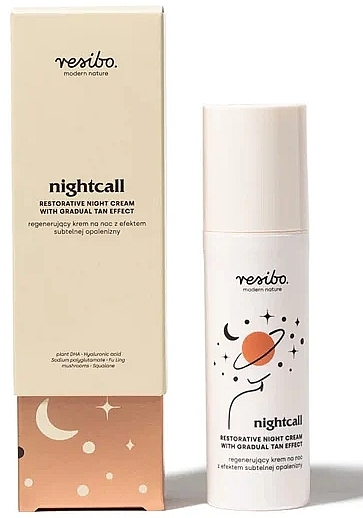 Revitalisierende Nachtcreme mit Bräunungseffekt - Resibo NIGHTCALL Restorative Night Cream — Bild N1