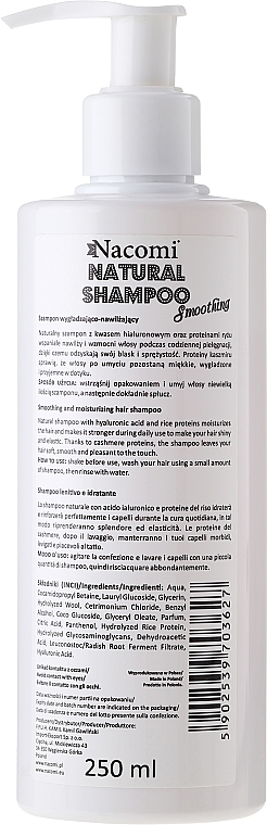 Feuchtigkeitsspendendes glättendes Shampoo - Nacomi Hair Natural Smoothing Shampoo — Bild N2