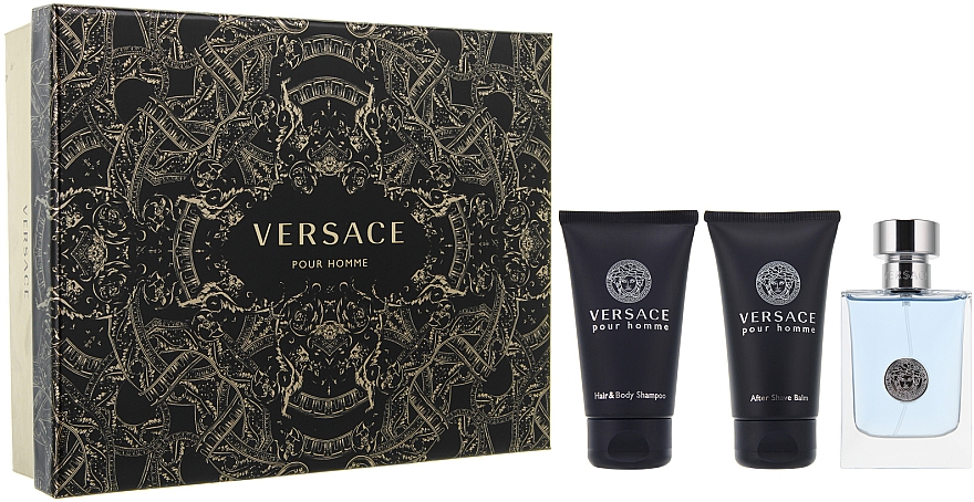 Versace Versace Pour Homme - Duftset (Eau de Toilette 50ml + Duschgel 50ml + After Shave Balsam 50ml) — Bild N1