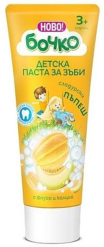 Kinderzahnpasta mit Fluorid und Calcium 3+ - Bochko Kids Toothpaste With Melon  — Bild N1