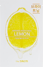Düfte, Parfümerie und Kosmetik Natürliche Tuchmaske für das Gesicht mit Zitrone - The Saem Natural Lemon Mask Sheet