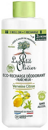 Deodorant mit Eisenkraut- und Zitronenextrakt - Le Petit Olivier Eco-Refill Fresh Lemon Verbena Deodorant — Bild N1