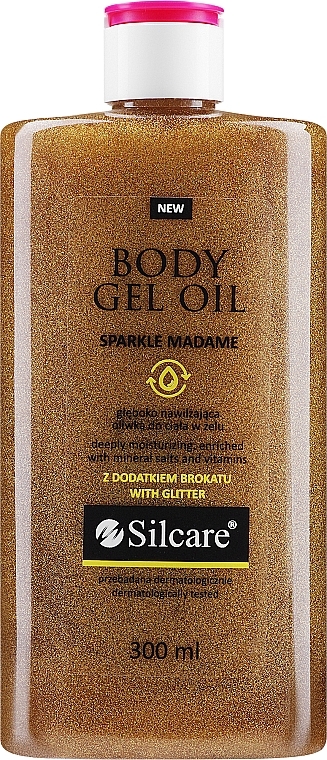 Körpergel mit Macadamia und Glitzer - Silcare Sparkle Madame Body Gel Oil — Bild N1